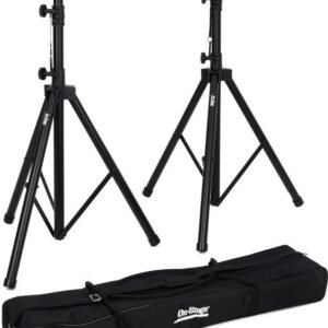 On-Stage  SSP7950 Pack De Atriles De Aluminio Para Altavoces Con Bolsa (PAR)