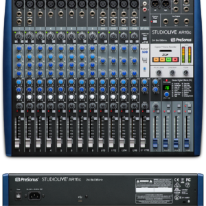 Presonus AR16 Interfaz de audio, mezclador analógico y grabadora SD estéreo de 16 canales y compatible con USB-C™