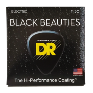 DRS-BKE-9 | DR STRINGS | CUERDAS BLACK BEAUTIES™ - BLACK COATED ELECTRIC: 9, 11, 16, 24, 32, 42 "DR STRINGS"