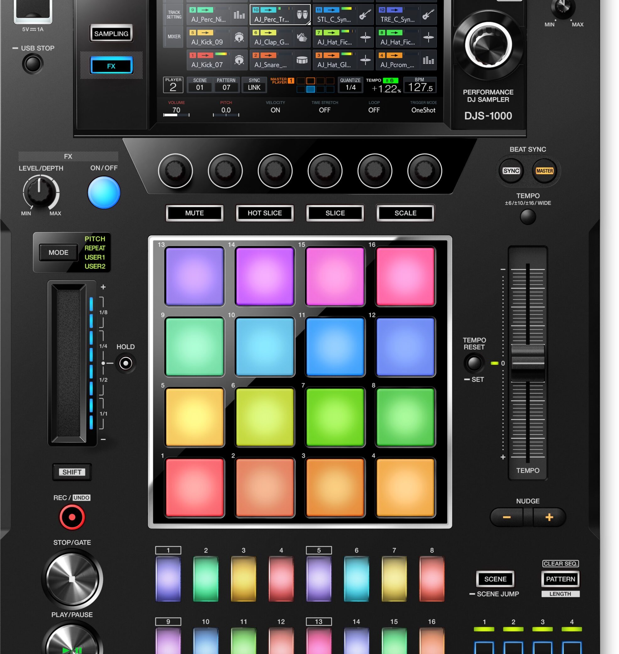 DJMS5 Pioneer Mezcladora de DJ de 2 canales estilo scratch