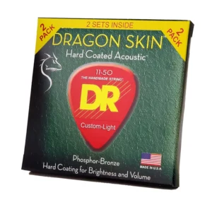 DRS-DSA-11 | DR STRINGS | CUERDAS DRAGON SKIN CLEAR COATED ACOUSTIC: 11, 15, 22, 30, 40, 50 "DR STRINGS"