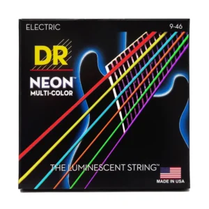 DRS-NMCE-9/46 | DR STRINGS | CUERDAS HI-DEF NEON™ MULTI-COLOR:  COATED ELECTRIC: 9, 11, 16, 26, 36, 46 "DR STRINGS"