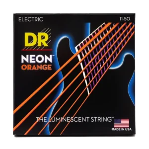 DRS-NOE-11 | DR STRINGS | CUERDAS HI-DEF NEON™ ORANGE: COATED ELECTRIC: 11, 14, 18, 28, 38, 50 "DR STRINGS"