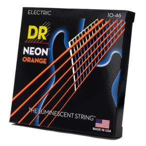 DRS-NOE-10 | DR STRINGS | CUERDAS HI-DEF NEON™ ORANGE: COATED ELECTRIC: 10, 13, 17, 26, 36, 46 "DR STRINGS"