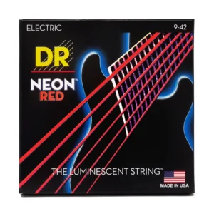 DR STRINGS DRS-NRE-9 CUERDAS HI-DEF NEON™ RED: COATED ELECTRIC: 9, 11, 16, 24, 32, 42