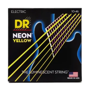 DRS-NYE-10 | DR STRINGS | CUERDAS HI-DEF NEON™ YELLOW:  COATED ELECTRIC: 10, 13, 17, 26, 36, 46 "DR STRINGS"