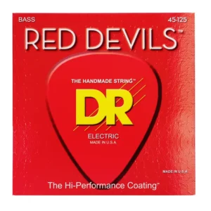 DRS-RDB5-45 | DR STRINGS | CUERDAS RED DEVILS ™ - RED COATED BASS: 45, 65, 85, 105, 125 "DR STRINGS"