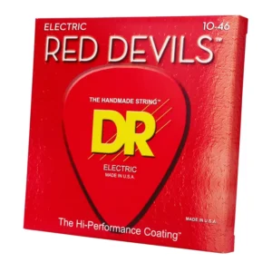 DRS-RDE-10/52 | DR STRINGS | CUERDAS RED DEVILS™ - RED COATED ELECTRIC: 10, 13, 17, 30, 44, 52 "DR STRINGS"