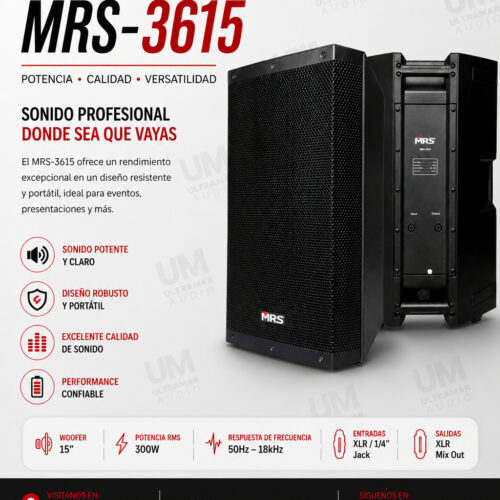 MRS-3615 | MRS | Caja Acústica Pasiva  1X15" 1700W