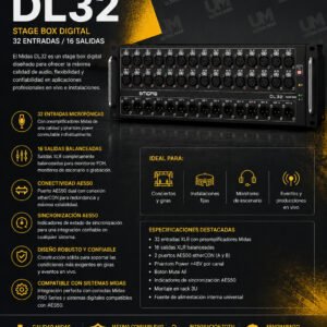 MIDAS DL32 Stage Box 32 Entradas - 16 Salidas
