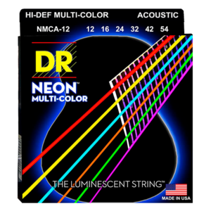 DRS-NMCA-12 | DR STRINGS | CUERDAS HI-DEF NEON™ MULTI-COLOR: COATED ACOUSTIC: 12, 16, 24, 32, 42, 54 "DR STRINGS"