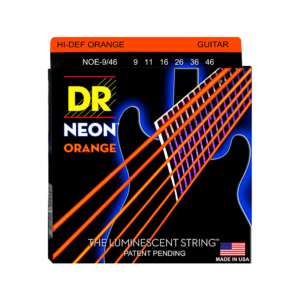 DRS-NOE-9/46 | DR STRINGS | CUERDAS HI-DEF NEON™ ORANGE: COATED ELECTRIC: 9, 11, 16, 26, 36, 46 "DR STRINGS"