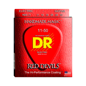 DRS-RDE-11 | DR STRINGS | CUERDAS RED DEVILS™ - RED COATED ELECTRIC: 11, 14, 18, 28, 38, 50 "DR STRINGS"