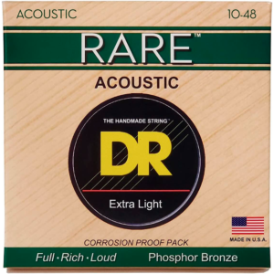 DRS-RPL-10 | DR STRINGS | CUERDAS RARE™ - PHOSPHOR BRONZE ACOUSTIC: 10, 14, 22, 30, 38, 48 "DR STRINGS"