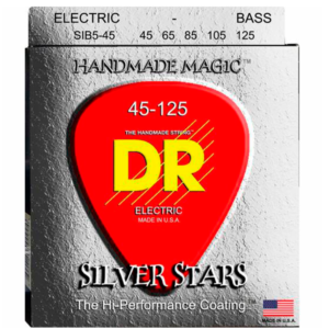 DRS-SIB5-45 | DR STRINGS | CUERDAS SILVER STAR BAJO ELECTRICO 5 CUERDAS 45, 65, 85, 105, 125 "DR STRINGS"