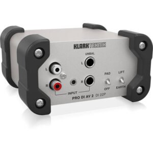 Klark Teknik DI 22P CAJA DIRECTA PASIVA STEREO CON TRAFO MIDAS, RANGO DINAMICO EXTENDIDO