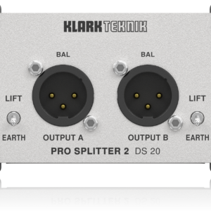 DS 20 | Klark Teknik | SPLITTER PASIVO 1 IN 2 OUT C/TRAFO MIDAS