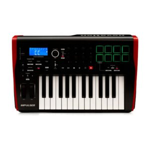 Novation Impulse 25 Teclado MIDI ultrasensible y expresivo que tiene controles totalmente asignables