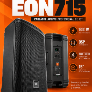 Parlante activo profesional JBL EON715 de 15 pulgadas con Bluetooth