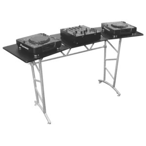ATT2 | ODYSSEY | Mesa de truss DJ con textura de diamante con plataformas laterales giratorias y patas plegables