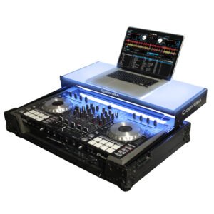 FFXGSPIDDJSX2BL | ODYSSEY | CASE P/PIONEER DDJ-SX/SX2/RX C/PLATAFORMA Y FRENTE ILUMINADO, FLIGHT FX