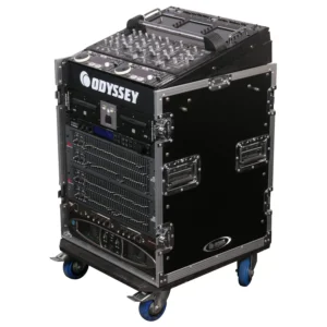 FZ1112W | ODYSSEY | 11U Top Slanted 12U Vertical Pro Combo Rack con ruedas