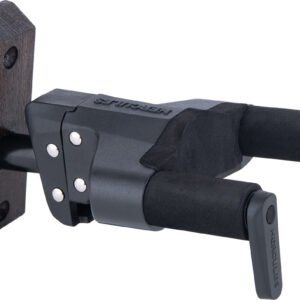 GSP38WBW PLUS | HERCULES | Colgador para Guitarra, Base de madera oscura (Brazo corto)