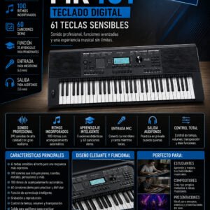 Medeli MED-MK401 KEYB 61 TECLAS SENS XY-PAD, SD CARD, USB MIDI