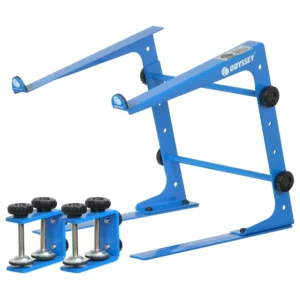 LSTANDBLU | ODYSSEY | SOPORTE DE DISEÑO™ DJ SERIES BLUE L CON ABRAZADERAS DE MESA/ESTUCHE