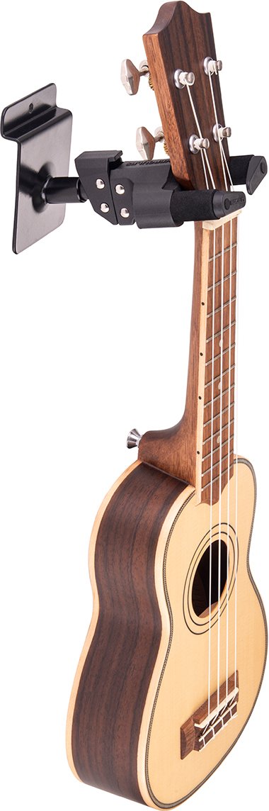 Support Mural Guitare En Acajou - Pour Violon, Alto, Ukulélé, Instruments à Cordes - Dimensions 9,5x4,6x4 Cm - Revêtement Silicone Doux