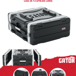 Gator GR-4L Estuche de rack Profesional para 4 espacios
