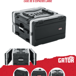 Gator GR-6L Estuche para Rack de 6 espacios