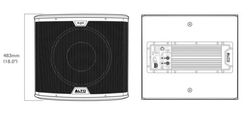 ALTO Black Sub15 Subwoofer activo 15" 2400W 132dB - Image 3
