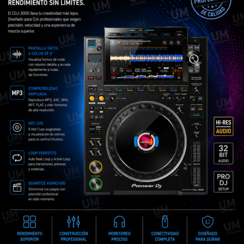 PIONEER CDJ-3000 REPRODUCTOR PROFESIONAL DE DJ