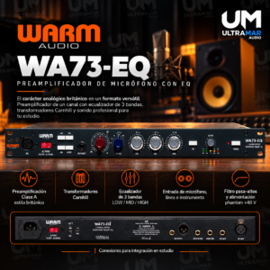 Warm Audio WA73-EQ | Preamplificador de micrófono Clase A con ecualizador de 3 bandas