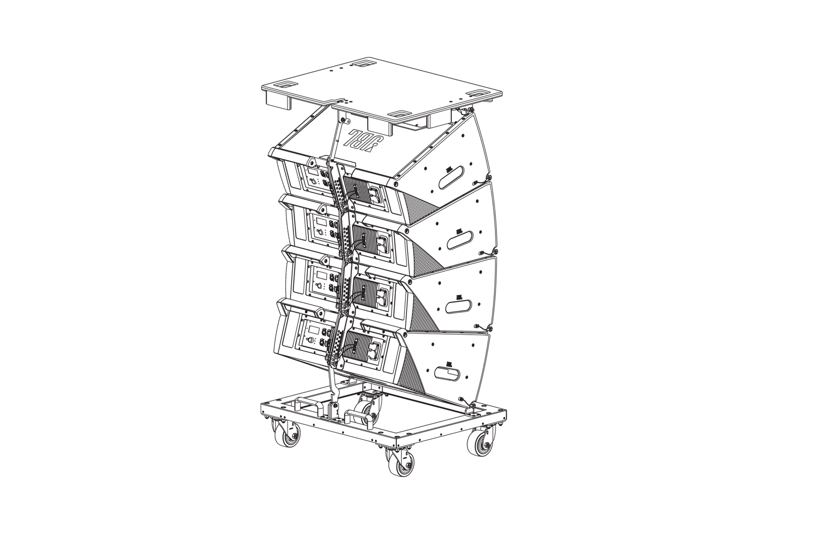 JBL SRX910LA VT Transportador vertical para (4) SRX910LA - Imagen 3