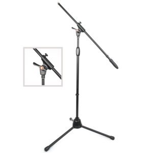 Accenta USA  ACC-MBST7  Soporte de micrófono Deluxe Pro con extensión telescópica, todas las juntas de metal