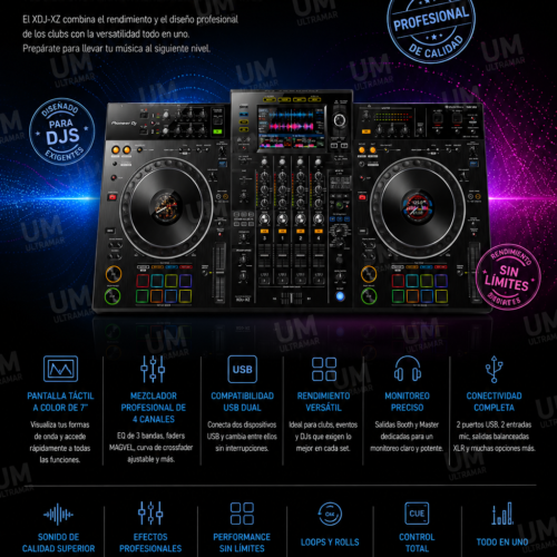 PIONEER XDJ-XZ Sistema DJ profesional Todo en Uno de 4 canales
