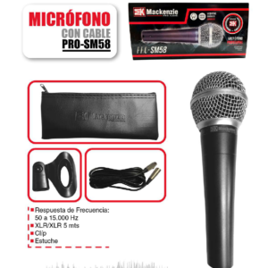 MACKENZIE PRO-SM58 Micrófono con cable XLR