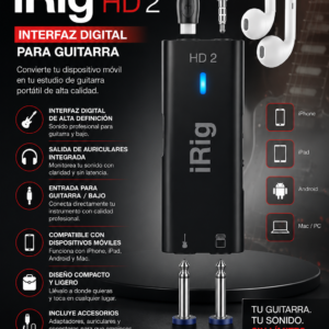 IK Multimedia iRig HD 2  Interface de Guitarra para Celular