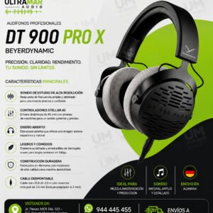 BEYERDYNAMIC DT 900 PRO X Auriculares de estudio para escucha crítica, mezcla y masterización (parte trasera abierta)