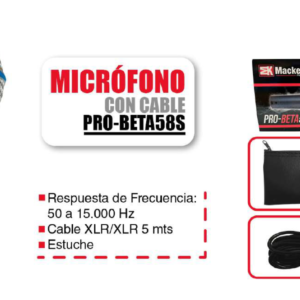 MACKENZIE PRO-BETA58S Micrófono con cable XLR