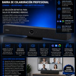 Yamaha CS800 barra de colaboración profesional con cámara 4K