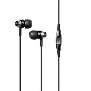 Denon AHC50MABK Auriculares internos Music Maniac, control remoto de 1 botón y micrófono integrado, controlador de 9 mm, impedancia de 16 ohmios