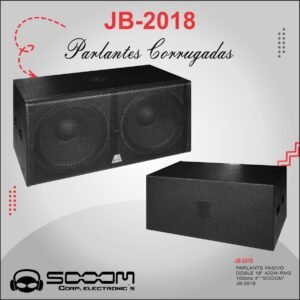 JB-2018 | SOOOM | PARLANTE PASIVO DOBLE 18" 400W RMS - 100onz 4"