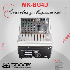 MK-BG4D | SOOOM | Consola Amplificada de 4 canales  USB