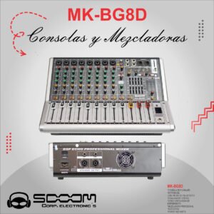 MK-BG8D | SOOOM | Consola Amplificada de 8 canales USB