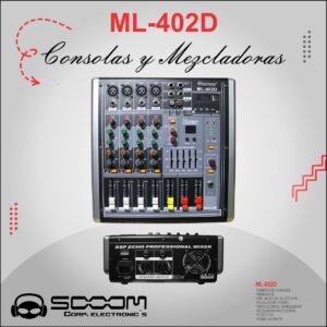 ML-M402D | SOOOM | Consola Amplificada de 4 canales USB