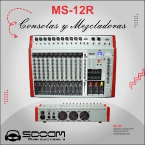 MS-12R | SOOOM | Consola Amplificada de 12 canales USB