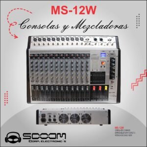 MS-12W | SOOOM | Consola Amplificada de 12 canales USB